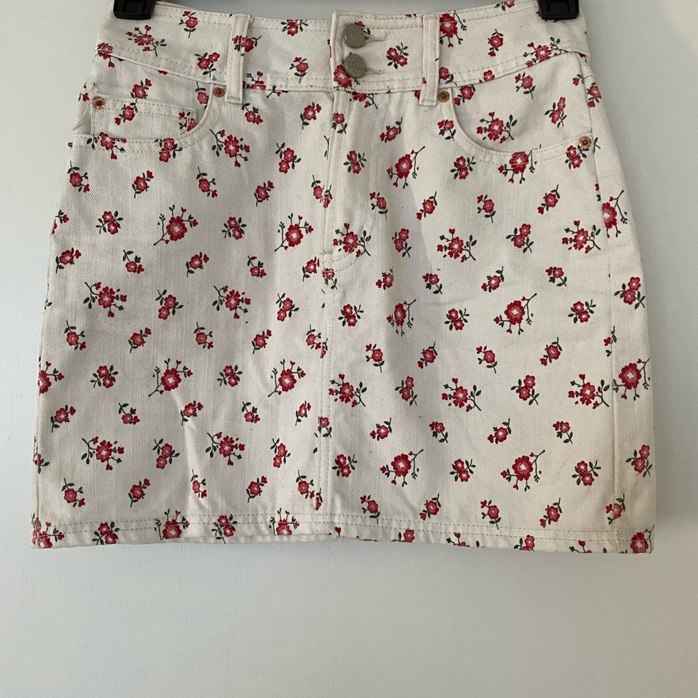 Flower BDG jean skirt